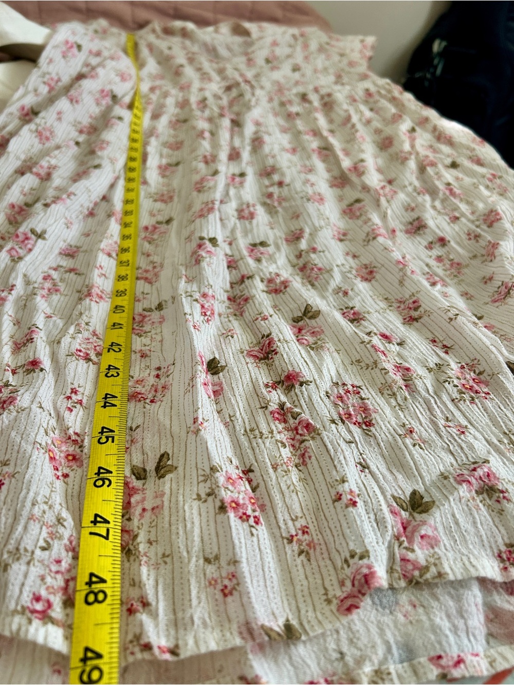 Christy Dawn Cream Maxi Dress with Pink Floral Print - Picture 5 of 8